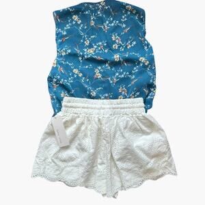 PaperMoon Floral Tank + Bishop Young Eyelet Shorts Summer Bundle XS NWT
